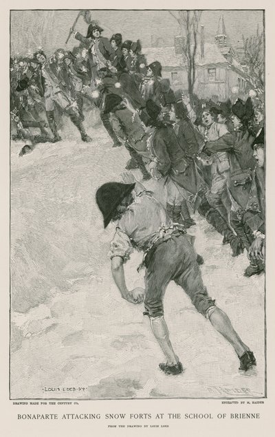 Bonaparte attaquant des forts de neige à l