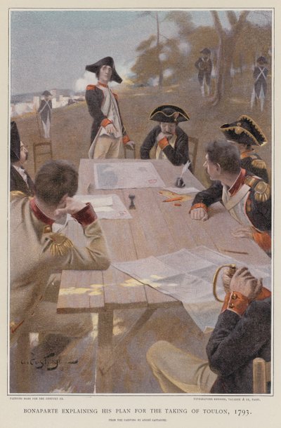 Bonaparte expliquant son plan pour la prise de Toulon - French School
