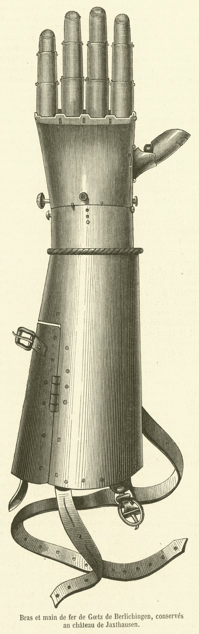 Bras et main de fer de Goetz de Berlichingen, conservés au château de Jaxthausen - French School