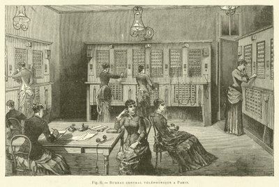 Bureau central téléphonique à Paris - French School