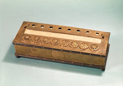 Machine à calculer inventée par Blaise Pascal (1623-62) - French School