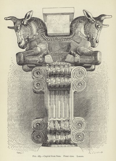 Chapiteau de Suse, Vue de face, Louvre - French School
