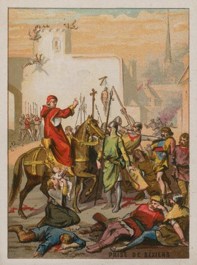 Capture de Béziers par les Croisés en 1209 - French School