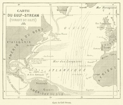 Carte du Gulf-Stream - French School