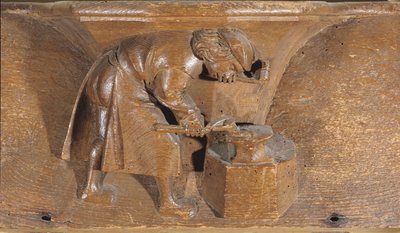 Sculpture représentant un chaudronnier, d