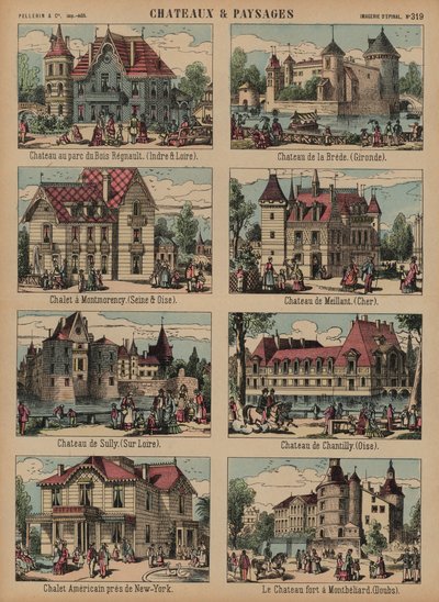 Châteaux et paysages - French School
