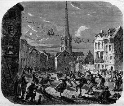 Fête catholique : une ronde pendant la fête de la Saint-Jean à Harfleur - French School