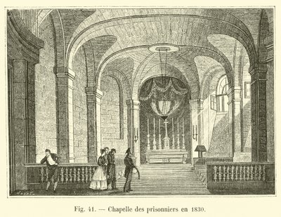 Chapelle des prisonniers en 1830 - French School