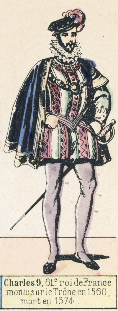 Charles IX, 61e roi de France, monte sur le trône en 1560, mort en 1574 - French School