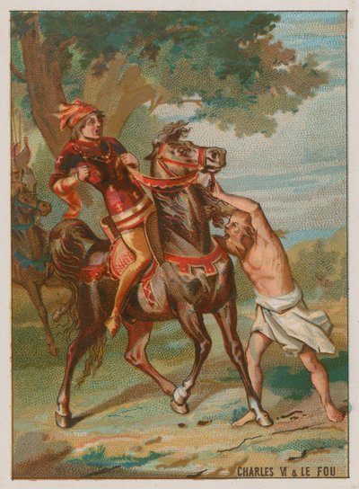 Charles VI est averti par un lépreux qu