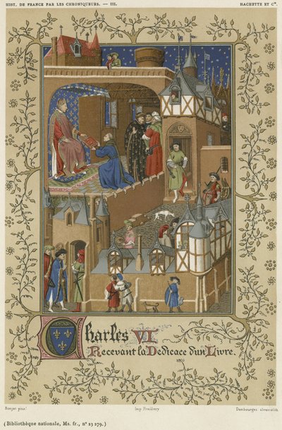 Charles VI recevant la dédicace d