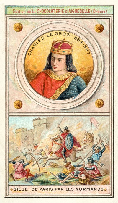 Charles le Gros et le siège de Paris par les Vikings, 885-886 - French School