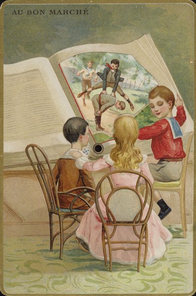Enfants lisant un livre surdimensionné - French School