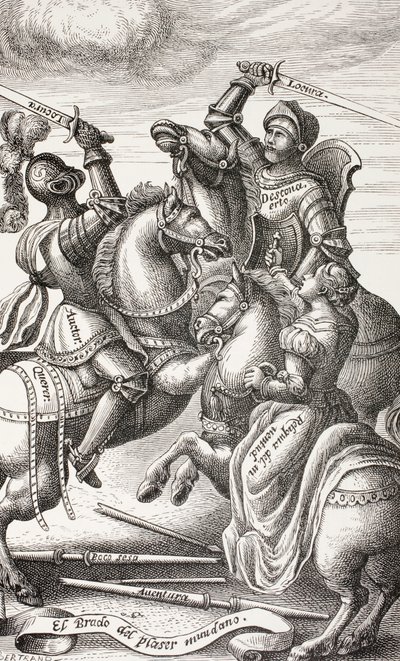 Chevalerie représentée par des figures allégoriques, de 
