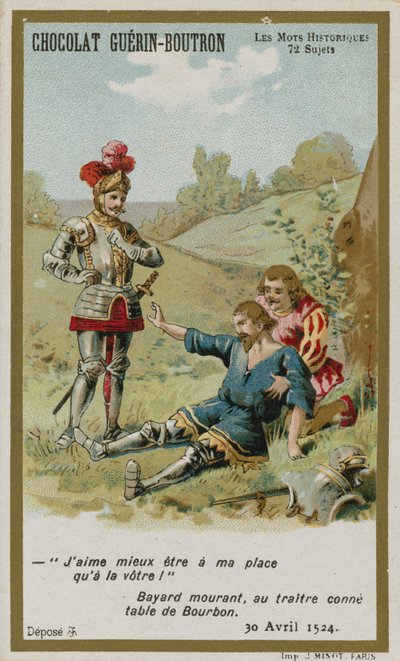 Carte de commerce Chocolat Guérin-Boutron, série Mots Historiques - French School