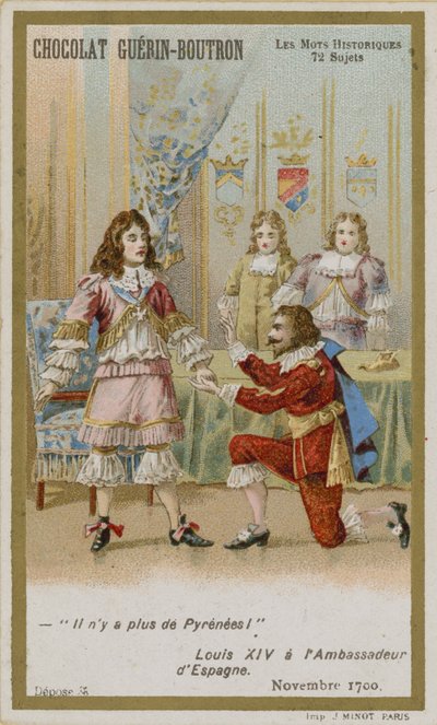 Carte de commerce Chocolat Guerin-Boutron, série Mots Historiques - French School