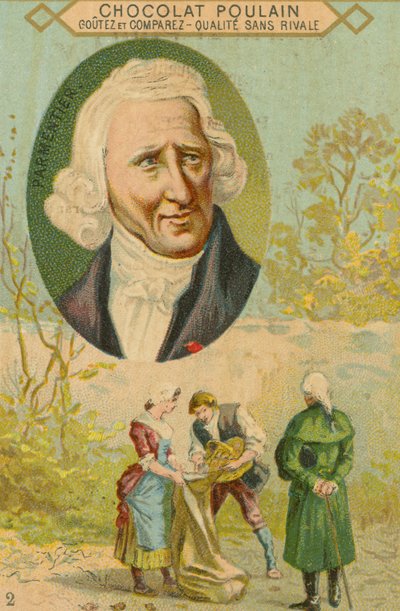 Carte commerciale Chocolat Poulain, Antoine-Augustin Parmentier - French School