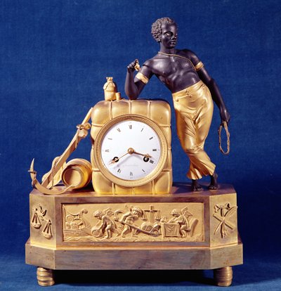 Horloge en forme de balle avec une figurine de docker, après 1787 - French School