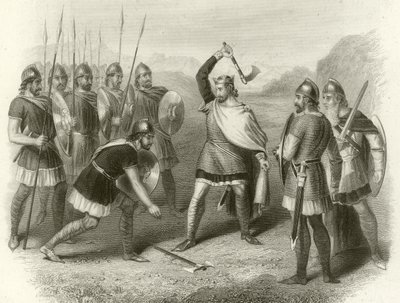Clovis et son soldat rebelle, 487 - French School