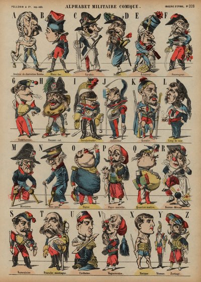 Alphabet militaire comique - French School