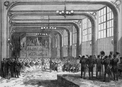 Concert donné par Adolphe Sax, inventeur du saxophone (1814-1894) en présence de l