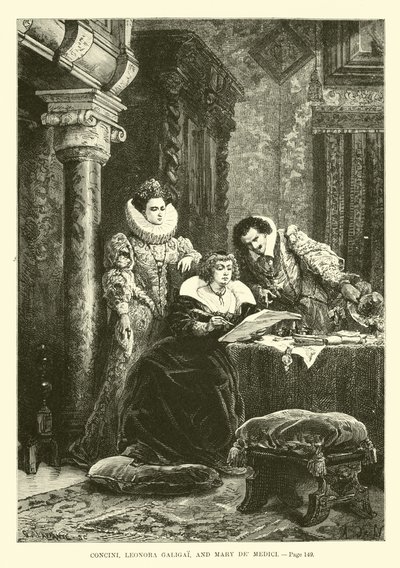 Concini, Leonora Galigai et Marie de Médicis - French School