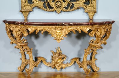 Console, conçue par Jules-Michel Hardouin (1635-1737), fabriquée par Pierre Turpin et Michel II Lange, vers 1725 - French School
