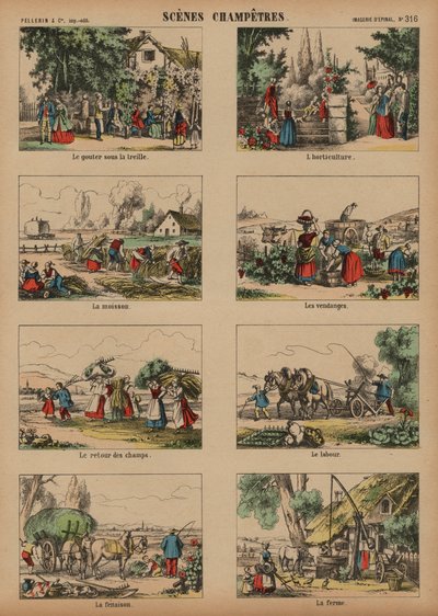 Scènes de campagne - French School
