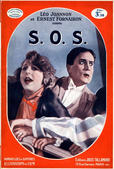 Couverture du livre S.O.S. (SOS) avec une image du film éponyme de Carmine Gallone. Illustration de l
