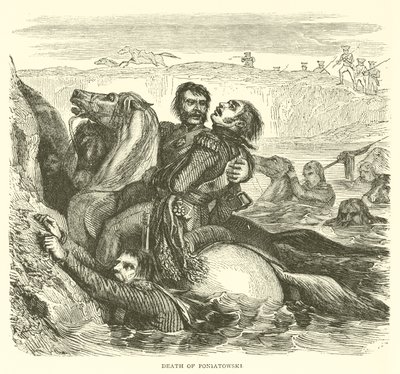 Mort de Poniatowski (gravure) - French School