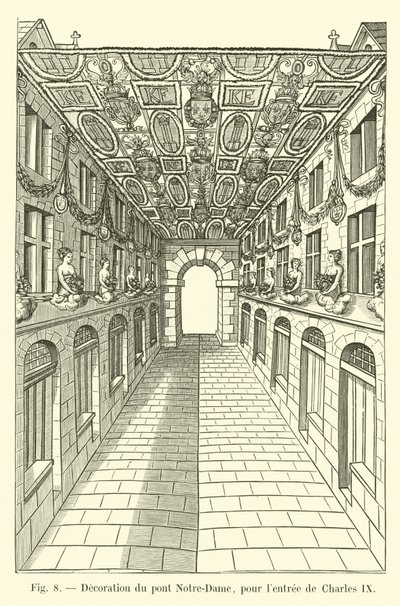 Décoration du pont Notre-Dame, pour l