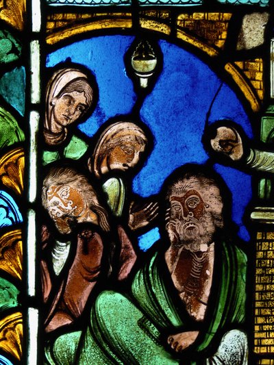 Une scène de la vie de Saint Nicolas, ex Cathédrale de Troyes: le saint laisse de l