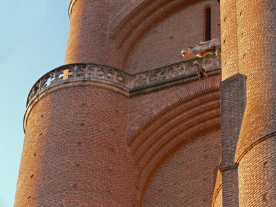 (détail) de la maçonnerie de la tour ouest - French School
