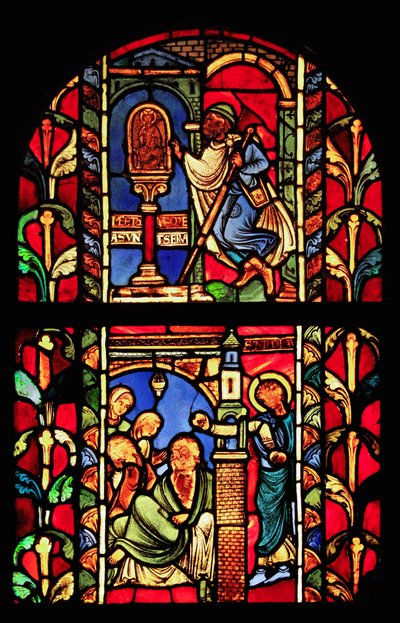 La fenêtre de Saint Nicolas (ex Cathédrale de Troyes) - French School