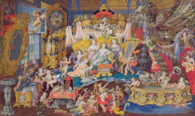 Conception pour un éventail, possiblement pour Madame de Montespan - French School