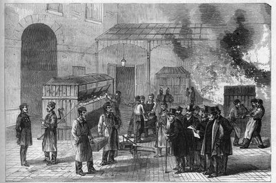 Destruction de billets retirés de la circulation à la Banque de France - French School