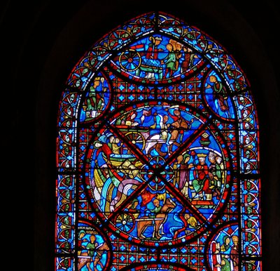 (détail) scènes de la vie de Saint Étienne - French School