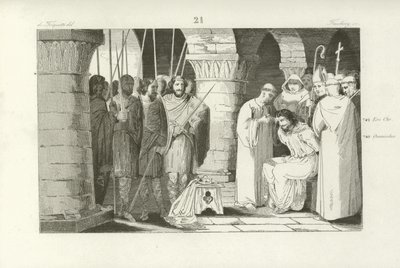 Déposition de Childéric III, roi des Francs, 752 - French School