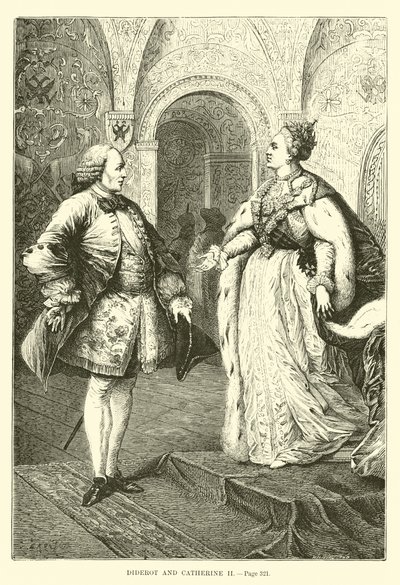 Diderot et Catherine II - French School
