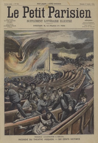 Incendie désastreux au théâtre Iroquois à Chicago - French School