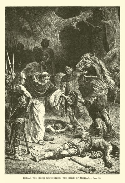 Ditcar le Moine reconnaissant la tête de Morvan - French School