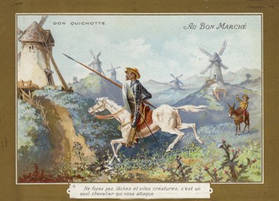 Don Quichotte à cheval - French School