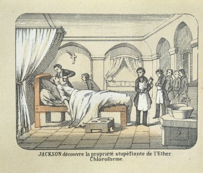Dr Charles Jackson (1805-80) découvre les qualités anesthésiques de l