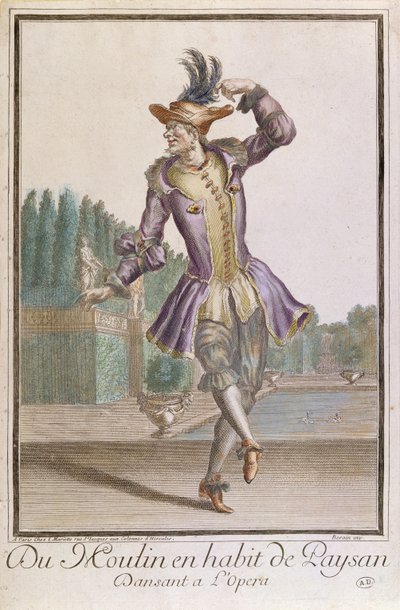 Du Moulin en costume de paysan pour un ballet à l
