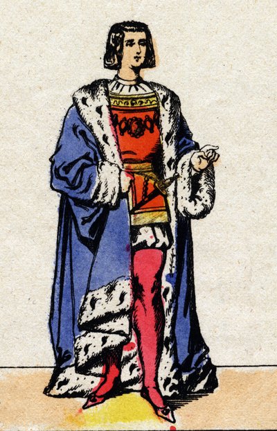 Dynastie des Valois : Portrait de Louis XII (1462-1515) roi de France, de 1498 à 1515. Imagerie d