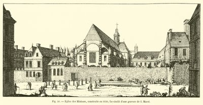 Église des Minimes, construite en 1610; fac-similé d