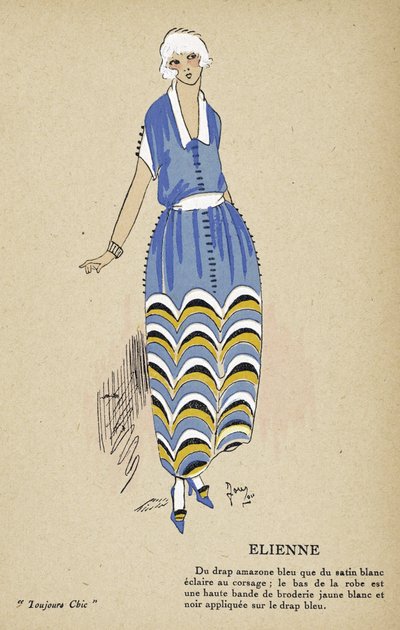 Elienne, from Toujours Chic, pub.1921-22 (pochoir print) - French School