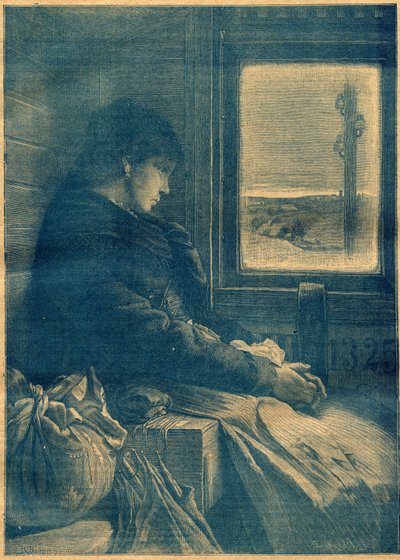 Émigration en train. Gravure dans « La Terre Illustrée » n°103 du 20 octobre - French School