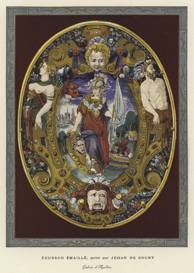 Écusson émaillé peint par Jean Decourt, 16e siècle - French School