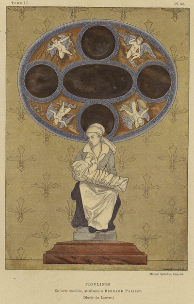 Poterie émaillée attribuée à Bernard Palissy, 16ème siècle - French School